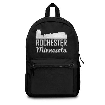 Discover Rochester Minnesota Skyline Backpacks
