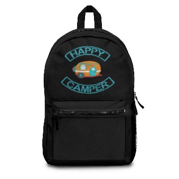 Discover Happy camper funny design Backpacks