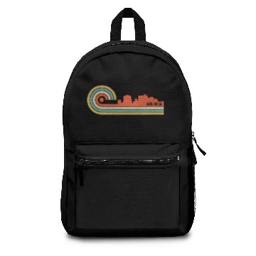 Discover Retro Style New Haven Connecticut Skyline Backpacks