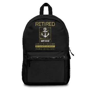 Discover Navy Chief Retidred Backpacks