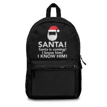 Discover santa, i know him Backpacks