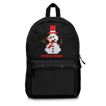 Discover Pixel Snowman funny Backpacks