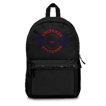 Discover Snitches Get Stitches Metal Knuckles Famous Saying Backpacks