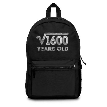 Discover Square Root of 1600 Years Old (40th birthday) Backpacks
