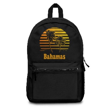 Discover Bahamas Sunset Palm Trees Backpacks