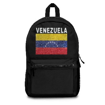 Discover venezuela flag stained glass effect design Backpacks