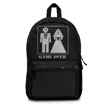 Discover Wedding Funny GAME OVER Backpacks