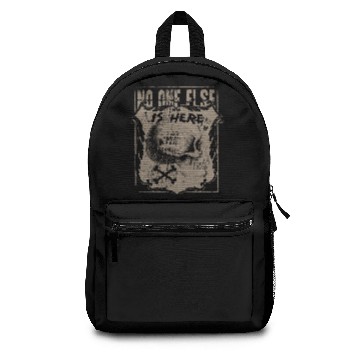 Discover No one else is here skull crossbones Backpacks