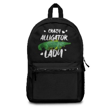 Discover Crazy Alligator Lady Alligator Job Title Backpacks