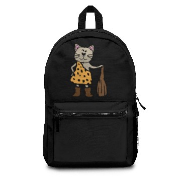 Discover Cat Stone Age Caveman Backpacks