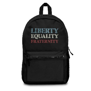 Discover Vintage Liberty Equality Fraternity Bastille Day T Backpacks