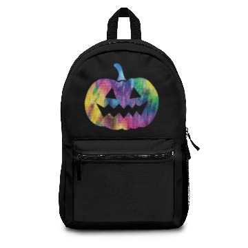 Discover Tie Dye Pumpkin Face Jack O Lantern Backpacks