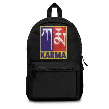 Discover Karma Tibetan Word Text Backpacks