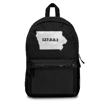 Discover Iowa 127.0.0.1 Home Computer Nerd IP Address Backpacks