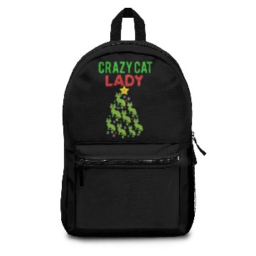 Discover Funny Christmas Gift Crazy Cat Lady Backpacks