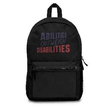 Discover Abilities Outweigh Disabilities SLP Backpacks For