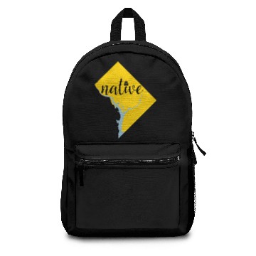Discover Vector Map of Washington DC: native & capitol dome Backpacks