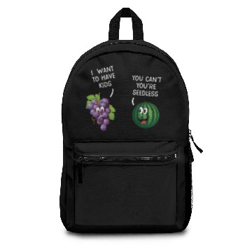 Discover Funny Food Design - Grape & Melon Backpacks