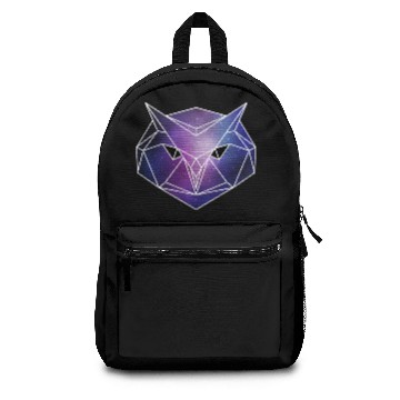 Discover Geometric Owl | Low Poly Galaxy Forest Night Backpacks