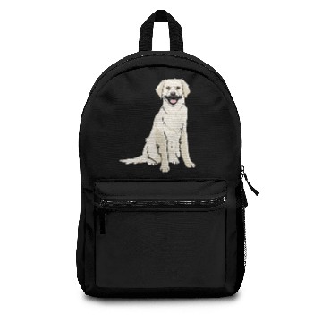 Discover GOLDEN RETRIEVER WITH MUSTACHE Backpacks