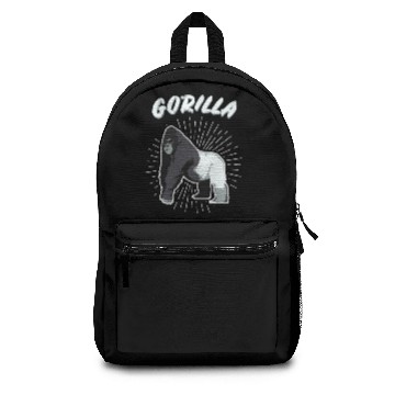 Discover Gorilla ape primate human king kong silverback Backpacks