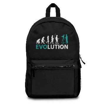 Discover Evolution Monkey To Cameraman Funny Gift Backpacks