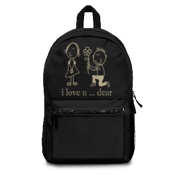 Discover I Love You Dear Valentine Backpacks
