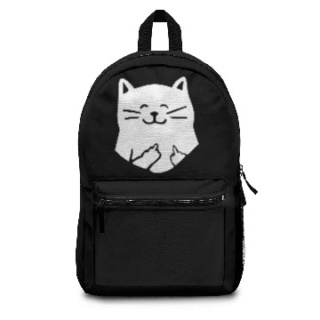 Discover Cat Middle Finger Backpacks