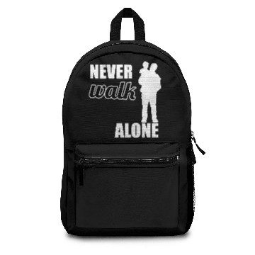 Discover Father and Son - never walk alone gift present Backpacks