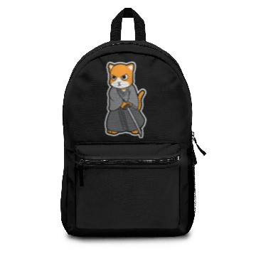 Discover Samurai Katana Cat Backpacks