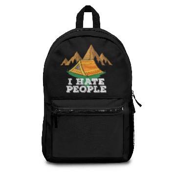 Discover Camping I Hate People Lovers Hiking Funny Gift Backpacks