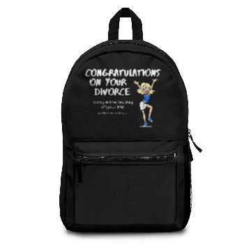 Discover Congratulations on Your Divorce - White Backpacks