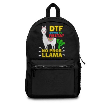 Discover DTF Down To Fiesta No Probllama Llama Backpacks