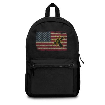 Discover USA Flag Electrician And Lineman Electricity Gift Backpacks