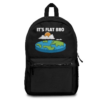 Discover Flat Earths Society Globe World Map Funny Gift Backpacks