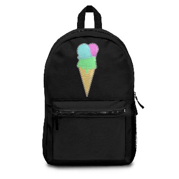 Discover Waffle ice cream three scoops gift idea summer Backpacks