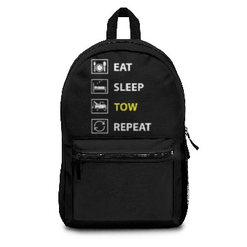 Discover Tow Truck Driver Gift Thin Yellow Line Backpacks