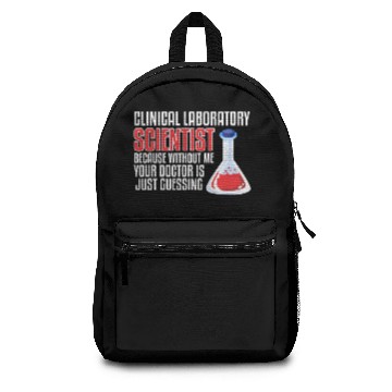 Discover scientist science laboratory funny saying Backpacks