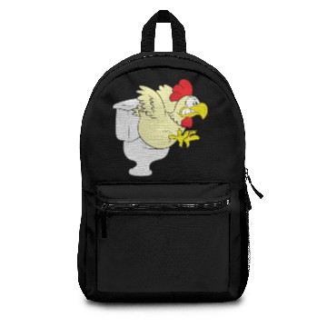 Discover Chicken / cock on toilet Backpacks
