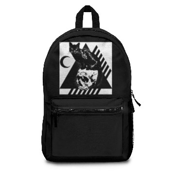 Discover cat skull triangle Backpacks