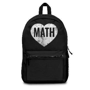 Discover Math Heart, Math teacher, math love, professor Backpacks