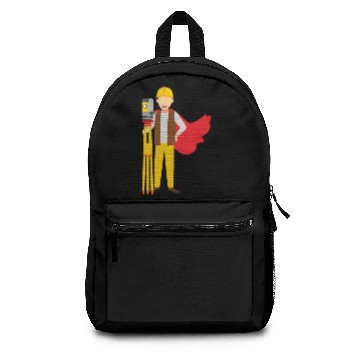 Discover Funny Super Hero Surveyor Engineers gift Backpacks