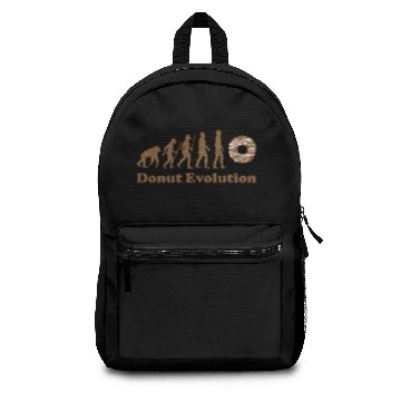 Discover Donut Evolution Funny Food Darwin Backpacks