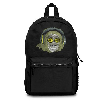 Discover Hey Haters chimpanzee headphones Backpacks
