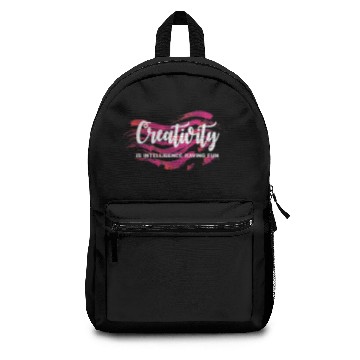 Discover Creative - Creativity is intelligence having fun Backpacks