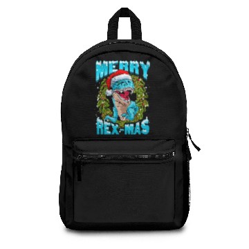 Discover Funny Christmas Santa Claus Dinosaur Gift Backpacks