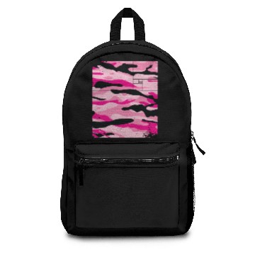 Discover Square camouflage pattern pink Backpacks