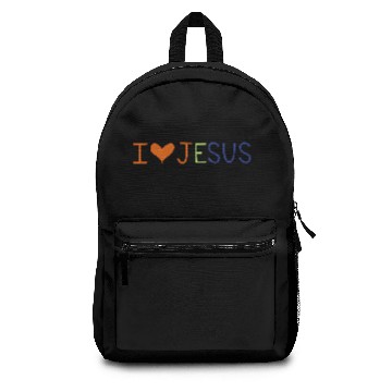 Discover I Love Jesus, Christian, Believer, Faith, Color Backpacks