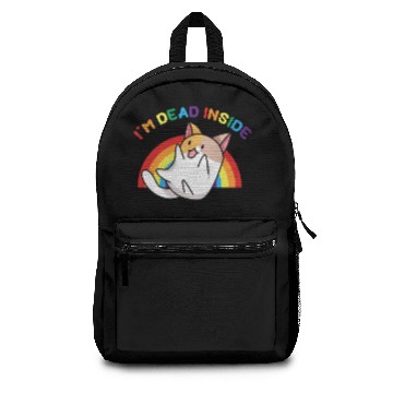 Discover I AM Dead Inside Cat Bouncing Rainbow Falloff Backpacks