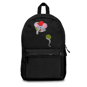 Discover HAND PAINTED MOUSE IN A HOLE Backpacks